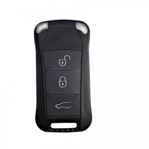 FS470010 3 Button Flip Key Remote Key Shell Case Cover for P-orsche Auto Car Key Replacement