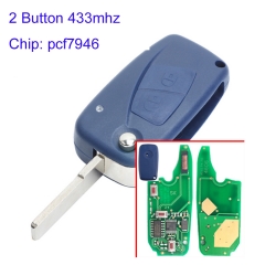 MK330025 2 Button 433mhz Flip Remote Key for Fiat 500 with PCF7946 Folding Car Key