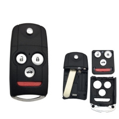 FS180046 3+1 Button Flip Key Remote Key Shell Cover for H-onda Auto Car Key Replacement