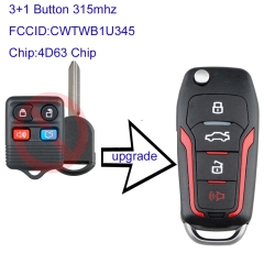 MK160115  Remote Car Key  CWTWB1U331 For Ford Explorer Focus Edge Escape Ranger Mustang Flex Mercury For L-incoln 4D63 Chip