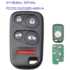 MK180177 4+1 Button 307mhz Remote Key Control for Honda O-dyssey 2001 2002 2003 2004 Auto Car Key Replacement OUCG8D-440H-A