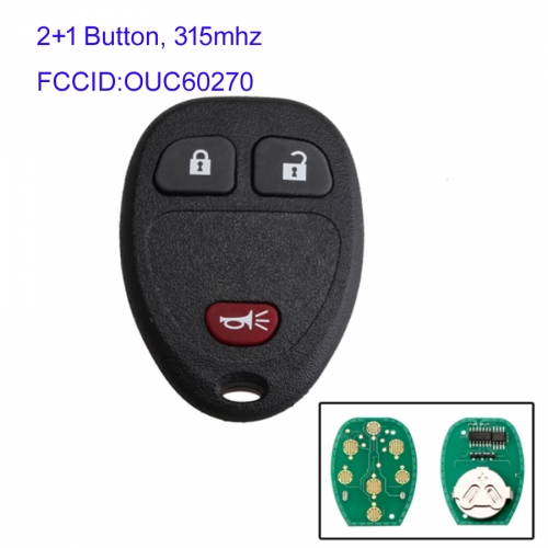 MK280066 2+1 Button Head Key 315mhz Remote Key for Chevrolet GMC Auto Car Key Fob OUC60270