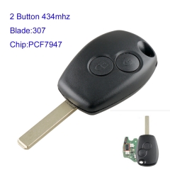 MK230052 433MHz Head Key for R-enault  Kangoo II /Clio III Auto Replacement Keyless Alarm PCF7947 Chip