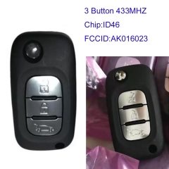 MK240037 3Buttons  433mhz Remote key Flip Key for c-itroen DS AK016023 Auto Car Key With ID46 Chip