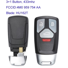 MK090077  3+1 Button  433mhz Smart Key for Audi Q7 Keyless Go 4M0 959 754 AA