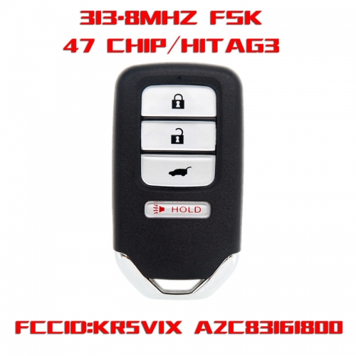 MK180184 3 +1 Button 313.8mhz FSK Remote Key Control for Honda  HR-V FIT EX-L  Auto Car Key KR5V1X  AZC83161800 ID47 Chip