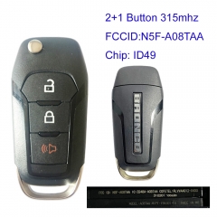 MK160121 3 Button 315Mhz Flip Key Remote Key for Ford Bronco 2020-2021 N5F-A08TAA With ID49 Chip Auto Car Key