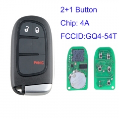 MK300056 2+1 Button 433mhz Smart Key for Jeep Dodge C-hrysler Auto Car Key Remote FCC: GQ4-54T With 4A Chip
