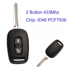 MK280070 2 Button 433Mhz  Remote Key for Chevrolet Holden 5 7 Captiva 2009 2009 2010 2012 2013 OKA-150T / OKA-151T 96628228Opel Antara  Auto Car Key F