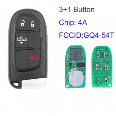 MK300060 3+1 Button 433mhz Smart Key for Jeep Dodge C-hrysler Auto Car Key Remote FCC: GQ4-54T With 4A Chip
