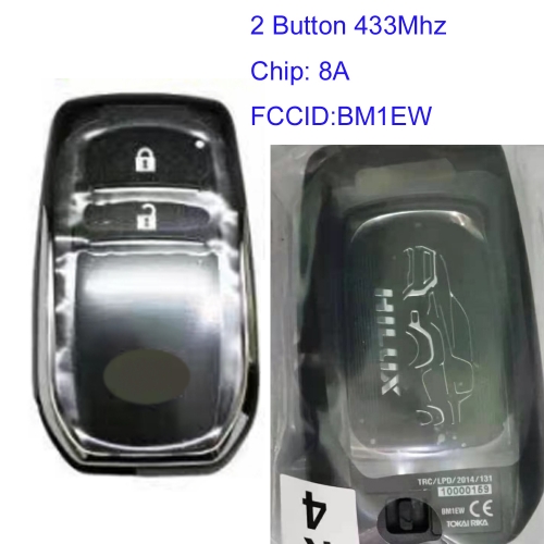 MK190269 2 Button Smart Key 434mhz H Chip for Hilux Keyless Go Entry Car  Keys Proximity Key BM1EW 61A965-0182