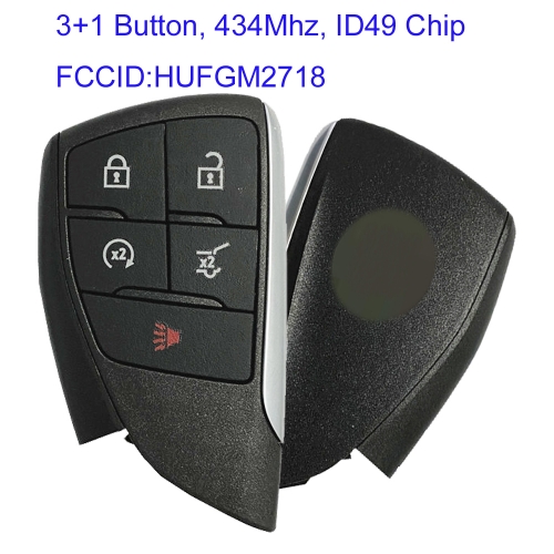 MK270041 4+1 Button 433mhz Smart Key for Buick 2020 Auto Car Key Fob Remote Control Key With ID49 Chip PN HUFGM2718
