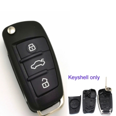 FS090015 3 Button Flip Key Remote Key Cover Case Fit For A-UDI A1 A3 A4 A6 Q3 Q5 R8 S1 S3 TT Remote Key Cover Replacement
