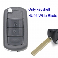 FS260015 2 Button Flip Remote Key Shell Case Fob for L-and Rover LR3 Range Rover Sport,Wide Blade
