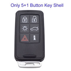 FS170012 5+1 Button Remote Key Shell Case Fob for Volvo S60 S80 V60 V70 XC60 Cover Replacement