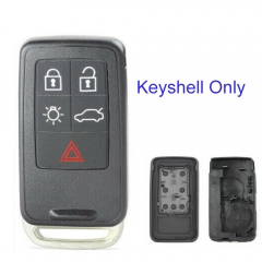 FS170011 4+1 Button Remote Key Shell Case Fob for Volvo S60 S80 V60 V70 XC60 Cover Replacement