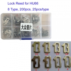 KT00031 Car Lock Reed HU66 Box For VW Inside Milling Locking Plate, Auto key Repair Accessories, 200pcs/BOX,8 Type