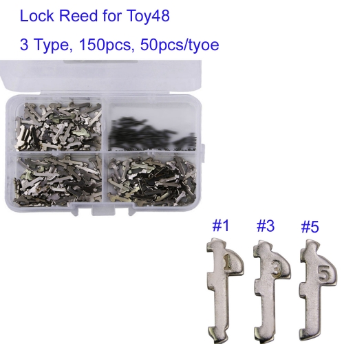 KT00032 TOY48 Car Lock Repair Kit Accessories Car Lock Reed Lock Plate For T-oyota Locksmith Tools, 150pcs in Box