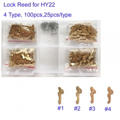 KT00038 HY22 Car Lock Repair Kit Accessories Car Lock Reed Lock Plate For H-yundai Locksmith Tools,100pcs in Box