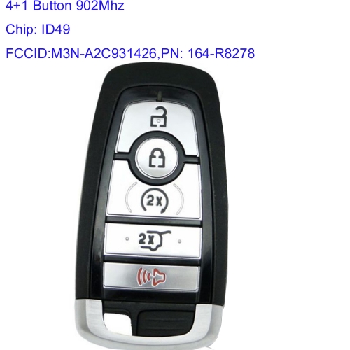 MK150010 4+1 Button 902MHZ Smart Key for L-incoln C-orsair 2010  Remote Control Keyless Go Proximity Key M3N-A2C931426,PN: 164-R8278