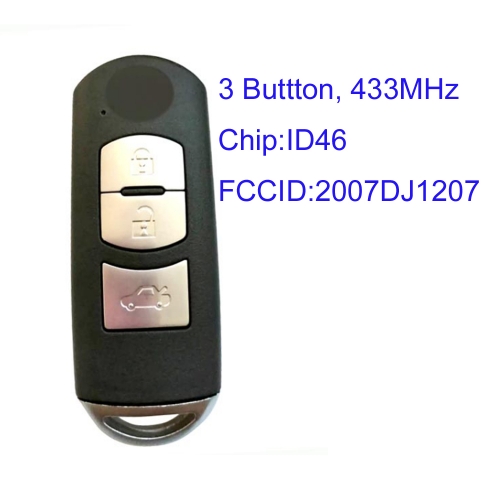 MK540001 3 Button Smart Key 433MHz id46 Chip Remote Key for Mazda 2007DJ1207