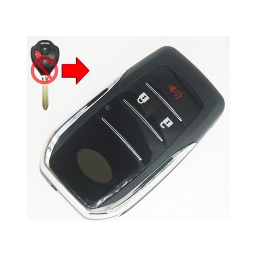 FS190029 2+1 Button Head Key Modified Smart Flip Key Cover Shell Case for T-oyota  Smart Key Auto Car Key Replacement