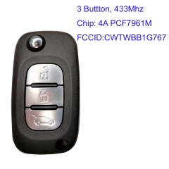 MK100001 3 Buttons Remote Key Flip Control for Smart 433MHZ PCF7961M CWTWBB1G767 Lada Vesta XRAY X-RAY 2015-2019