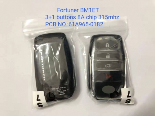 MK190006 Original 3+1 Button 315mhz Smart Key for 2015-2017 Fortuner BM1ET  61A965-0182 Board