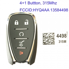 MK280023 Smart Key 4+1 Button 315MHZ for Chevrolet 2018 Equinox PCF7937E HYQ4AA 13584498 Proximity Keys