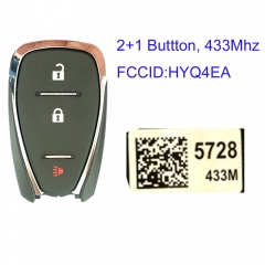 MK280018  2+1 Button Smart Key 433 MHZ For Chevrolet 2018  Keyless Entry FCC ID HYQ4EA