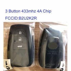 MK190229 Original 3 Button 433MHZ Smart Key for T-oyota Corolla ALTIS B2U2K2R 4A Chip Keyless Go