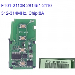 MK490057 312-314MHz FT01-2110B 281451-2110 Lonsdor Smart Key PCB 2110B For T-oyota T-oyota Lexus PCB Board 8A Chip