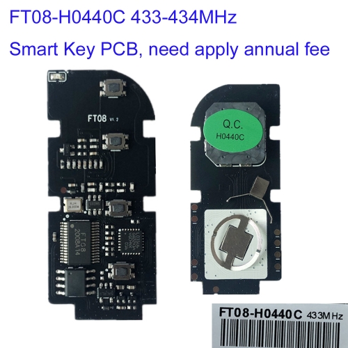MK490060 433-434MHz FT08-H0440C Lonsdor Type Smart Key PCB For T-oyota  Lexus PCB Board