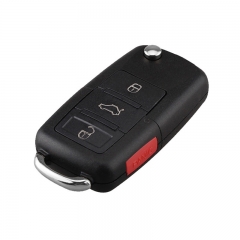 FS120029 3 +1 Button Flip Key Shell Cover Case for VW Toureg Auto Car Key Replacement