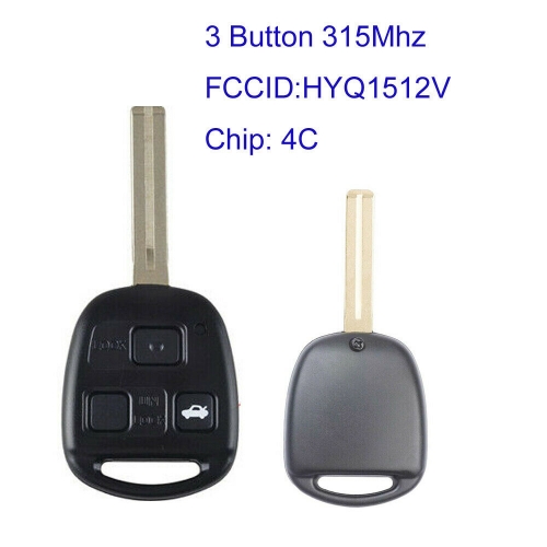 MK490074 3 Button 314MHZ Head Key Remote for Lexus ES300 GS300 GS400 GS430 IS300 LS400 HYQ1512V Auto Car Key Fob With 4C Chip
