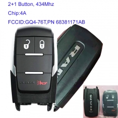 MK310053 Original 2+1 Button 434Mhz Smart Remote Key for DODGE Ram Pickup 2500 GQ4-76T FCCID GQ4-76T,PN 68381171AB 4A Chip