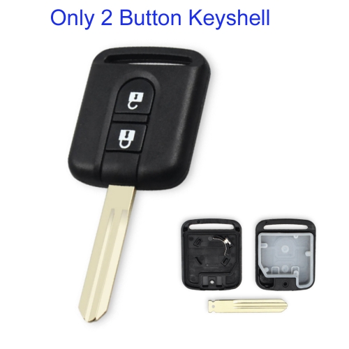 FS210026 2 Buttons Remote Car Key Shell Case Fob Keyless Entry For Qashqai N-issan Micra Navara Almera Note