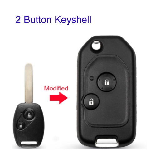 FS180052  2 Buttons Car Key Shell For Honda Accord Civic 2006-2011 CRV 2018 Pilot Fit  Durable Modified Shell Case No Button Pad