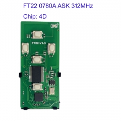 MK490081 312MHz FSK FT22 0780A FT22 -0780A  Lonsdor Smart Key PCB For T-oyota T-oyota Lexus PCB Board 4D Chip