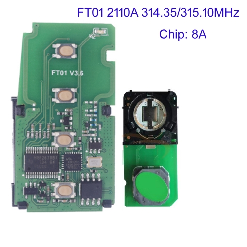 MK490078 314.35/315.10MHz FT01 2110A  FT01- 2110A Lonsdor Smart Key PCB For T-oyota T-oyota Lexus PCB Board 8A Chip