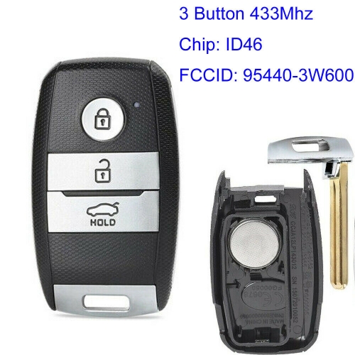 MK130140 3 Button 433MHz Smart Card Remote key for Kia Optima Sportage 2014-2016 95440-3W600 ID46 Chip