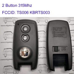 MK300078 2 Button 315mhz Smart Key for Fiat Auto Car Key TS006 KBRTS003 Keyless Go Proximity Key