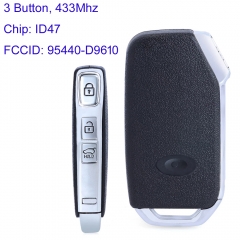 MK130145 3 Button 433MHz Smart Key for Kia K900 Quoris ID47 Chip Car Key Fob Keyless Go 95440-D9610