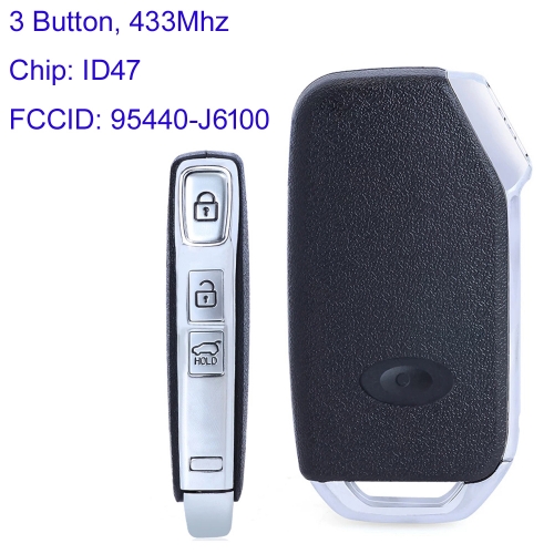 MK130144 3 Button 433MHz Smart Key for Kia K900 Quoris ID47 Chip Car Key Fob Keyless Go 95440-J6100