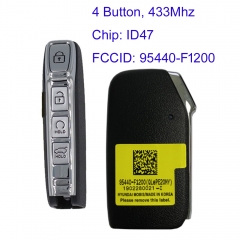 MK130143 4 Button 433MHz Smart Key for Kia Sportage 2019 ID47 Chip Car Key Fob Keyless Go 95440-F1200