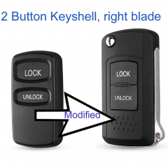FS350022   2 Buttons Modified Flip Remote Key Shell For M-itsubishi Montero Pajero Diamante Car Key Case Replacement Right Blade