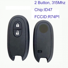 MK370009 Original 2 Button 315MHz Smart Card For S-uzuki FSK PCF7953X HITAG 3 47 CHIP R74P1 Remote Control