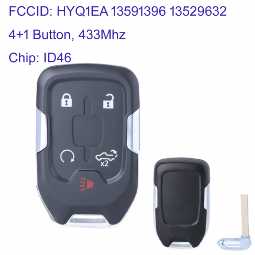 MK290023 4+1 Button 433MHz  Remote Key for Chevrolet Silverado for GMC S-ierra 1500 2500 3500 HYQ1EA 13591396 13529632 with ID46 Chip