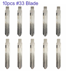 FS140059 10pcs Key Blade #33 for H-uyndai Kia K2 Remote Key Uncut HY1516  With Engraved Line Key Blade Scale Shearing Teeth Cutting Key Blank
