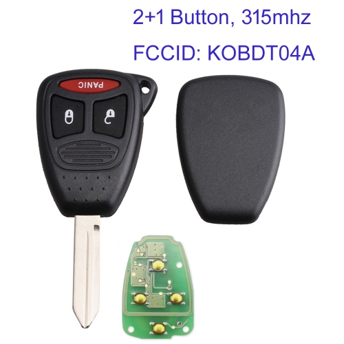MK310067 2+1 Button 315Mhz Remote KeyFob for Dodge C-hrysler Jeep Dakota Durango Charger 300 Aspen Grand Cherokee Auto Car Key KOBDT04A